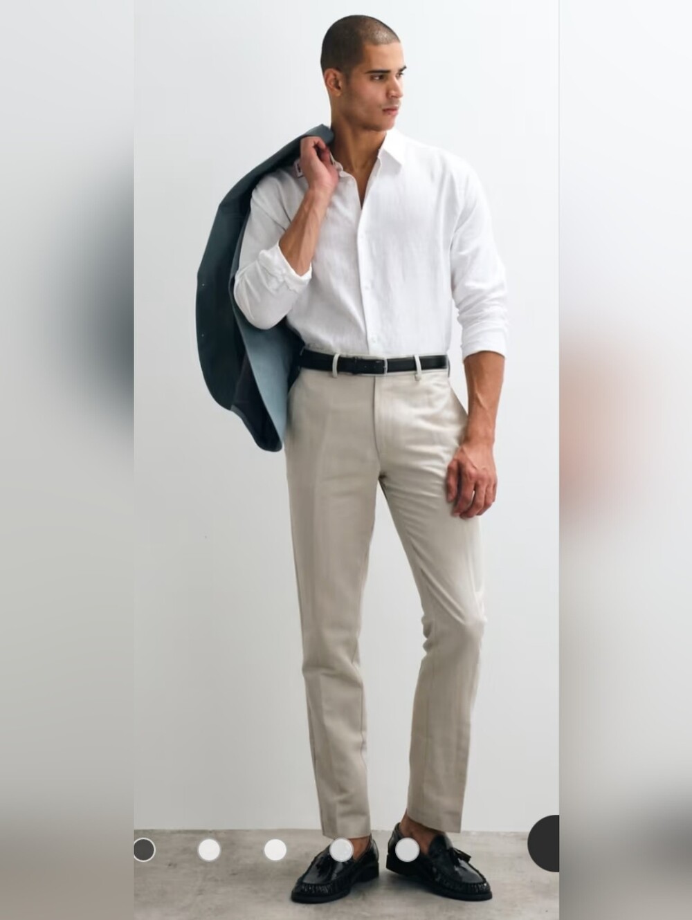 Asos Design SEALED! NWT! Tailored Linen Rich Slim Pant in Stone. Sz 32x30. R2S!